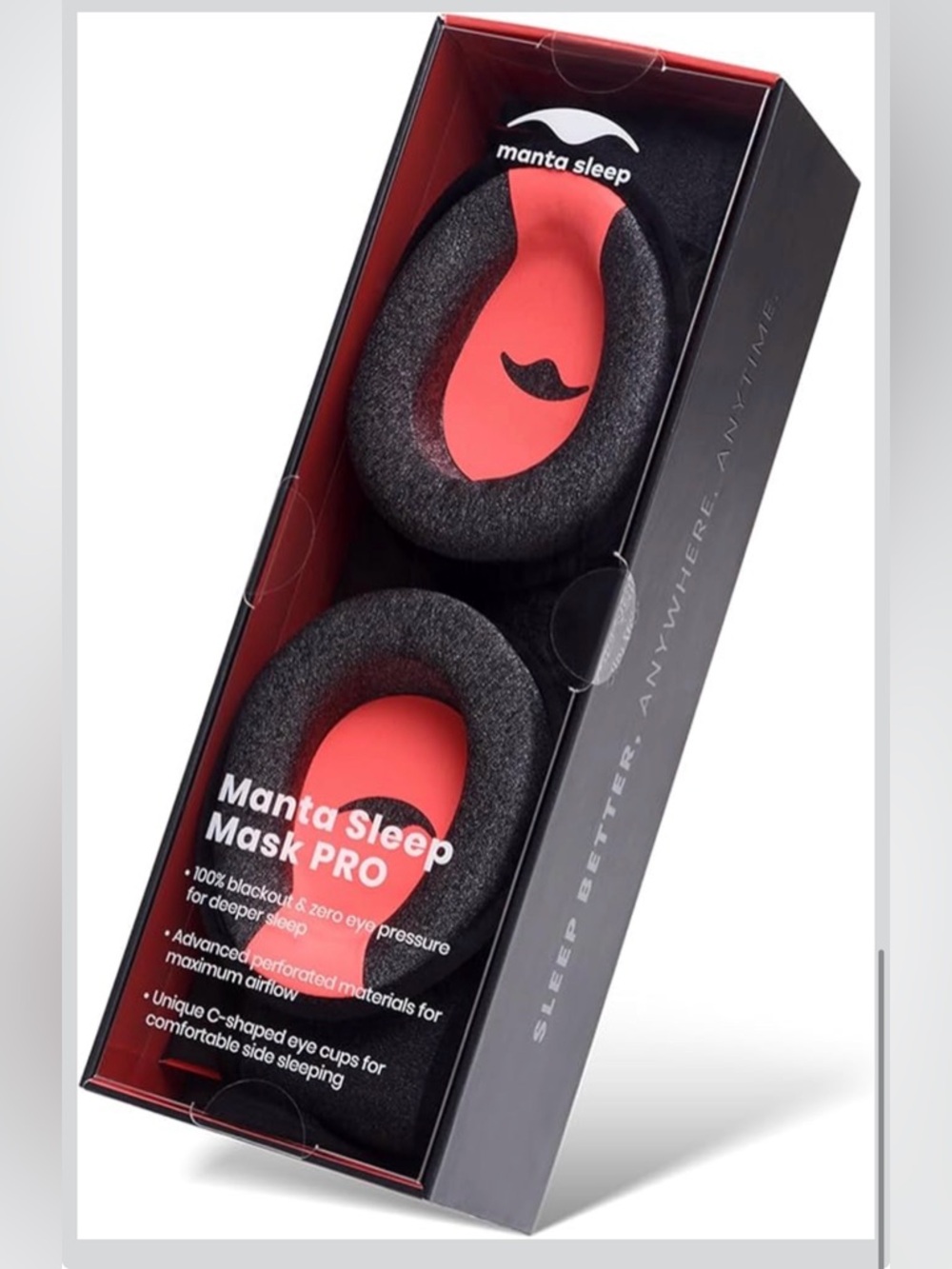 Manta Sleep Pro Sleep Mask, Side Sleeper - NEW